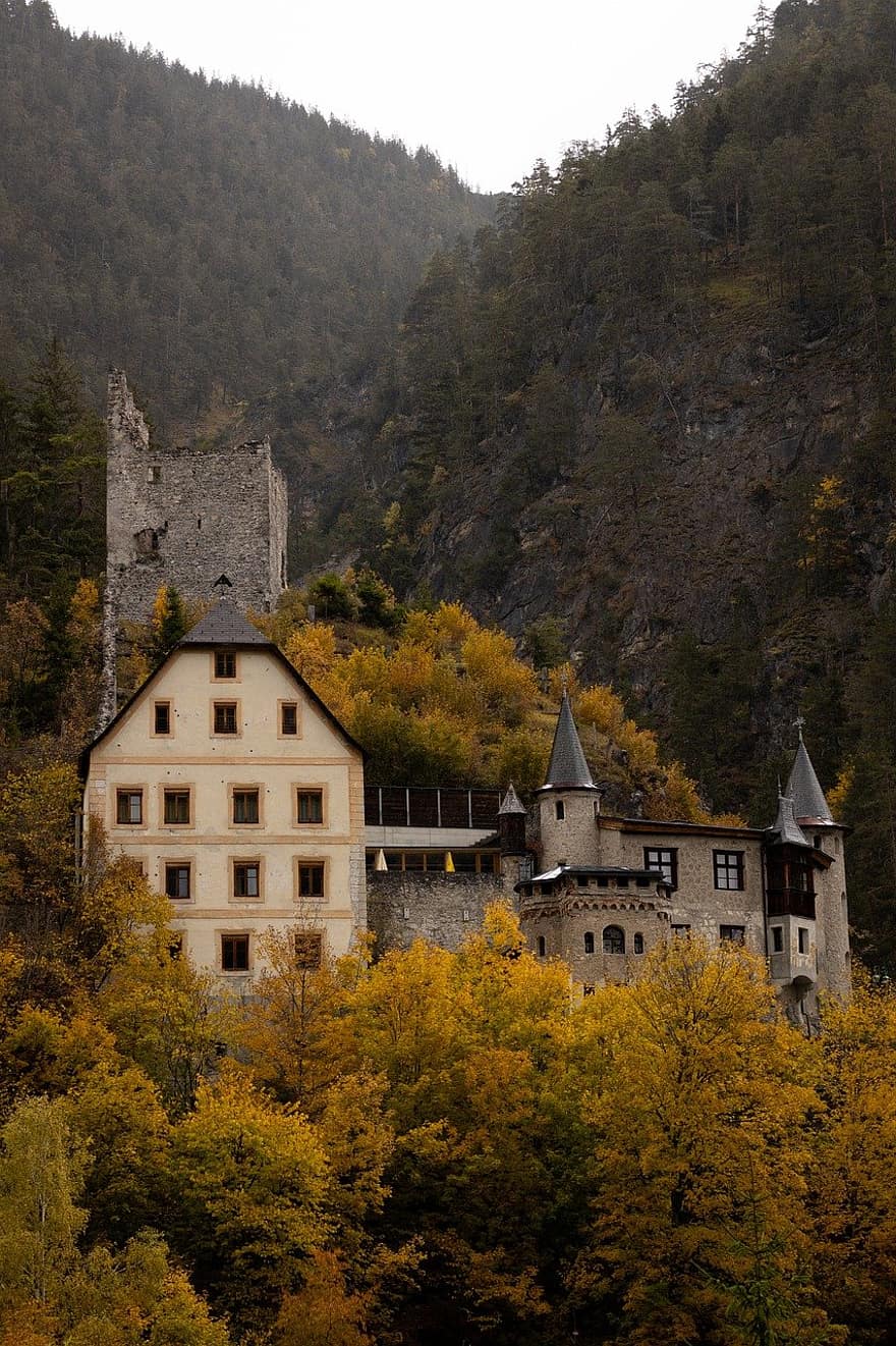 castelo fernstein, castelo, Áustria