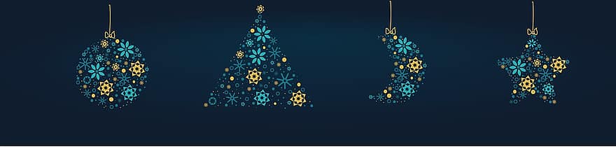 hvězda, měsíc, strom, ornament, sněhové vločky, Vánoce, vánoční dekorace, symbolů, Sbírka dekorací, Jiskra, prosinec