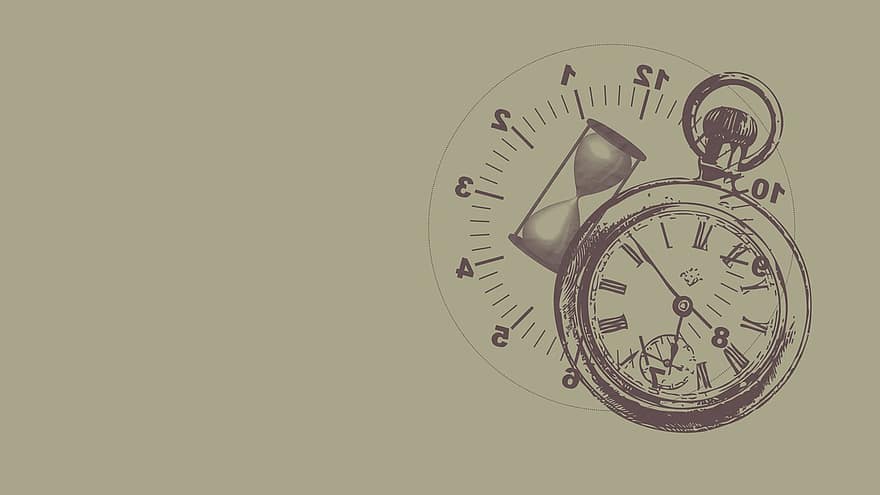 クロック、時間、懐中時計、数字、砂時計、古風な、一時的な、締め切り、時計、アナログ、レトロ