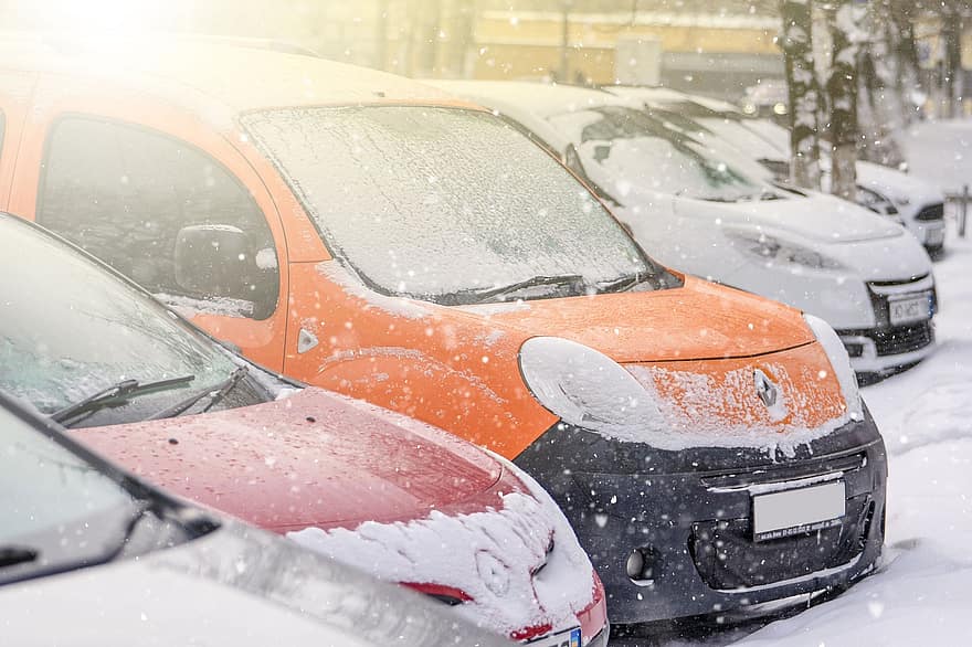 Snow, Cars, Winter, Season, Parking, Road, Vehicle, Transportation, Weather, Automobile, Drive