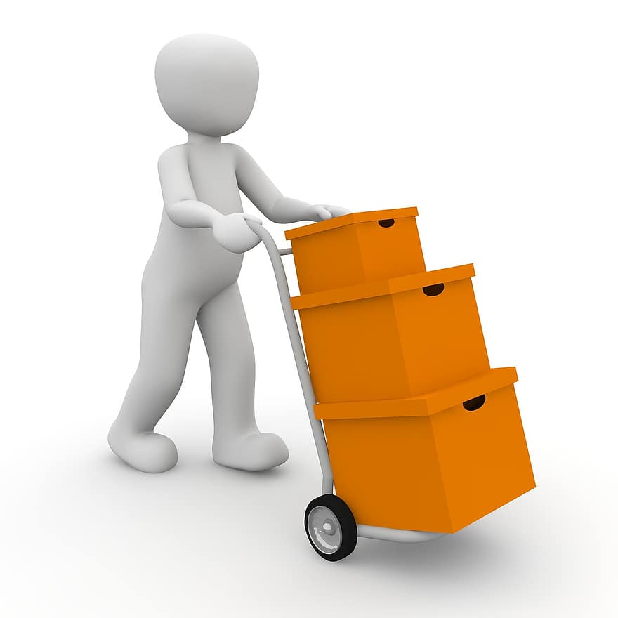 pakker, transportere, Leverandør, budbringer, emballasje, lager, logistikk