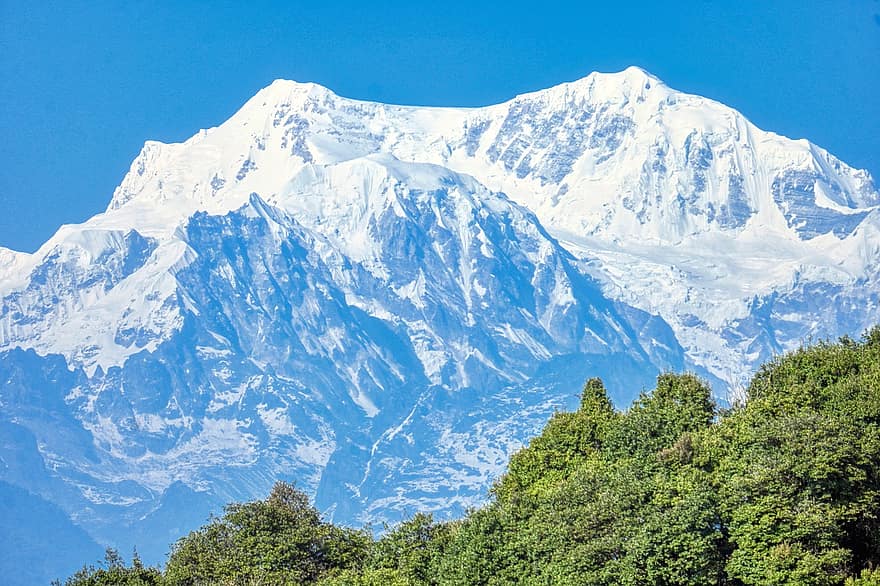 natura, montagna, inverno, stagione, all'aperto, viaggio, esplorazione, Sikkim, paesaggio, la neve, picco di montagna