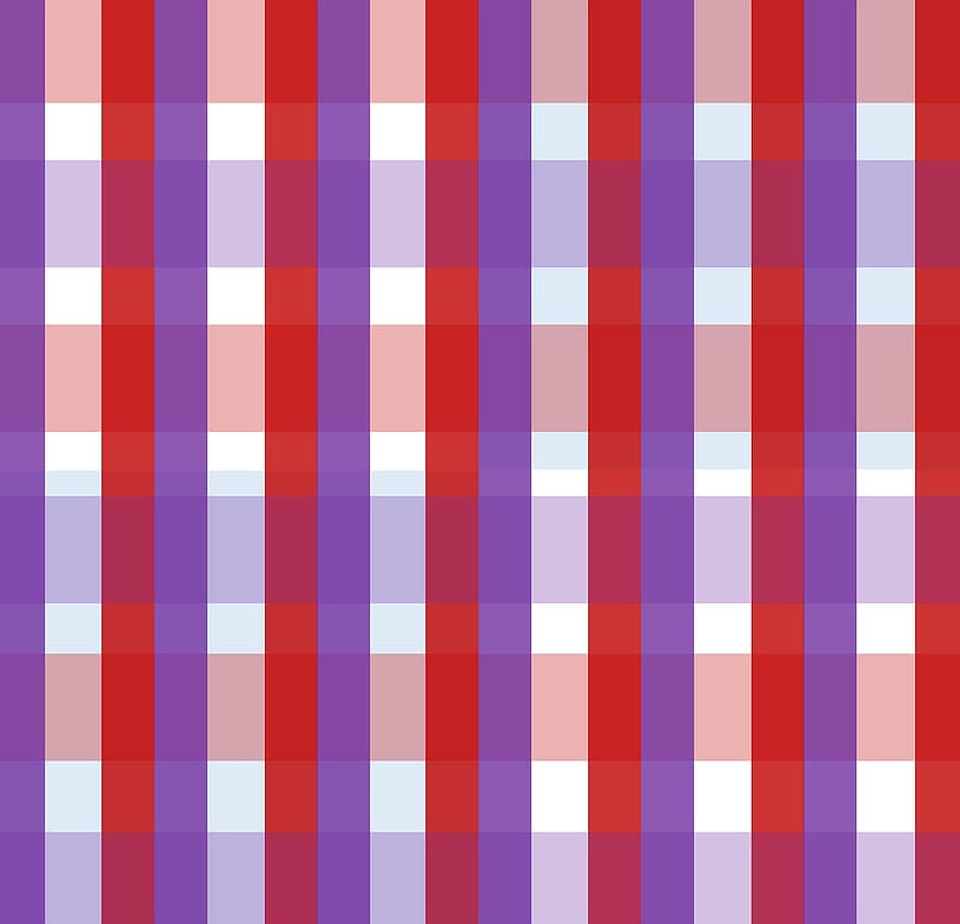 bawełniany materiał w kratkę, wzór, w kratkę, fioletowy, ciemny, czerwony, blady, niebieski, gradient, biały, Bloki