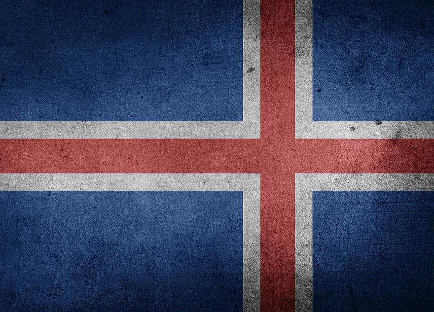 bandiera, Islanda, Europa, bandiera nazionale