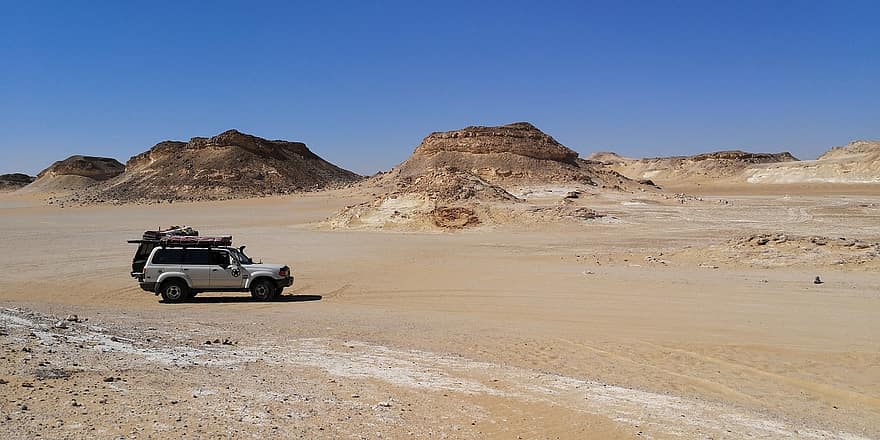 Pojazd terenowy, piasek, pustynia, Natura, jeep, 4x4, wzgórza, góry, pustynia libijska, krajobraz, samochód