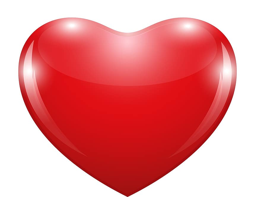 decor, decora, februarie, gradient, inimă, dragoste, roșu, strălucire, aleasă a inimii, Valentines, alb