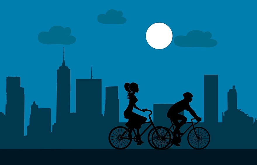 колоездене, велосипед, езда, цикъл, колоездач, транспорт, велосипедист, упражнение, мъж, начин на живот, заедно