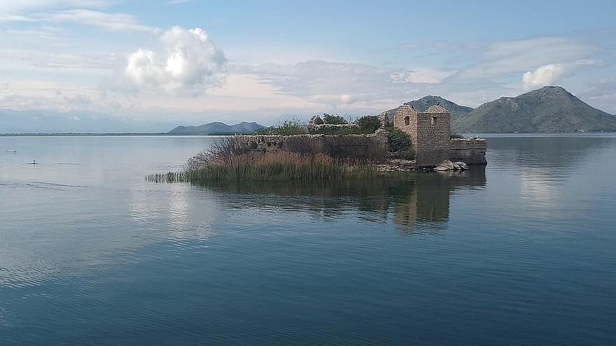 Montenegro, lago, prisão, agua