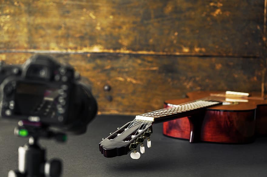 Instrument, Guitar, Camera, Photography, Musical Instrument, Sound, Wood, equipment, close-up, musician, graphic equipment