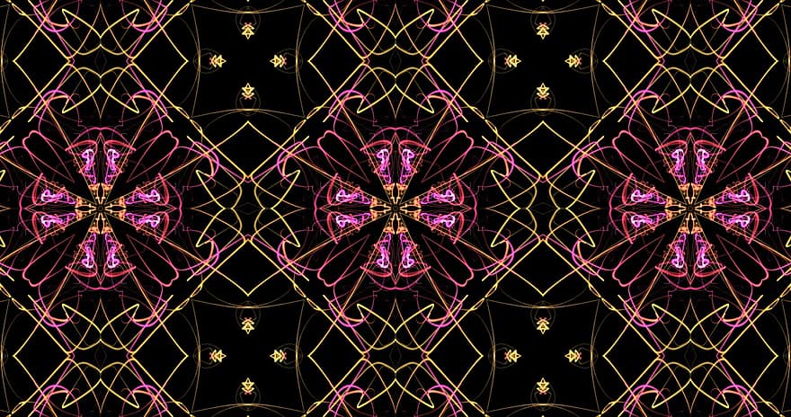 Kaleidoskop, Mandala, fraktal, Blumen-, abstrakt, Winkel, eckig, Kunst, künstlerisch, Hintergrund, wunderschönen