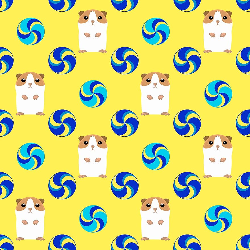 Animal, Guinea Pig, Rodent, Wallpaper, Scrapbooking, vector, pattern, illustration, cute, design, dog