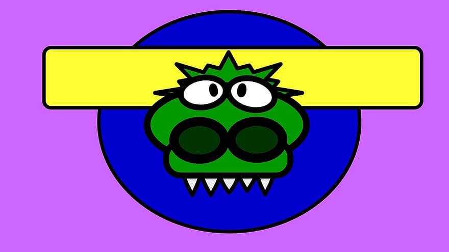 Krokodil, violett, Grafik, Zeichnung