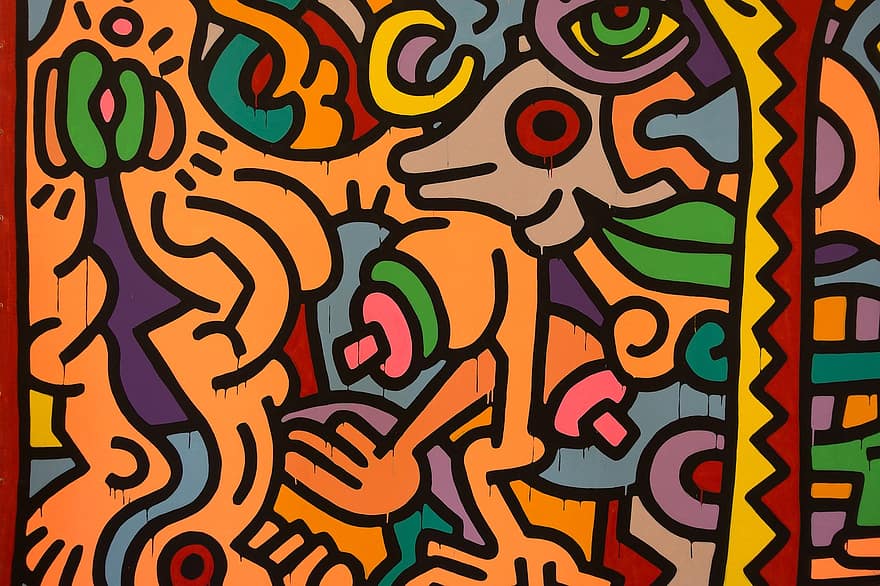 Exhibition, Museum, Art, Gallery, Kunsthalle, White Home, Ulm, Keith Haring, Popart, Acrylic, Oil