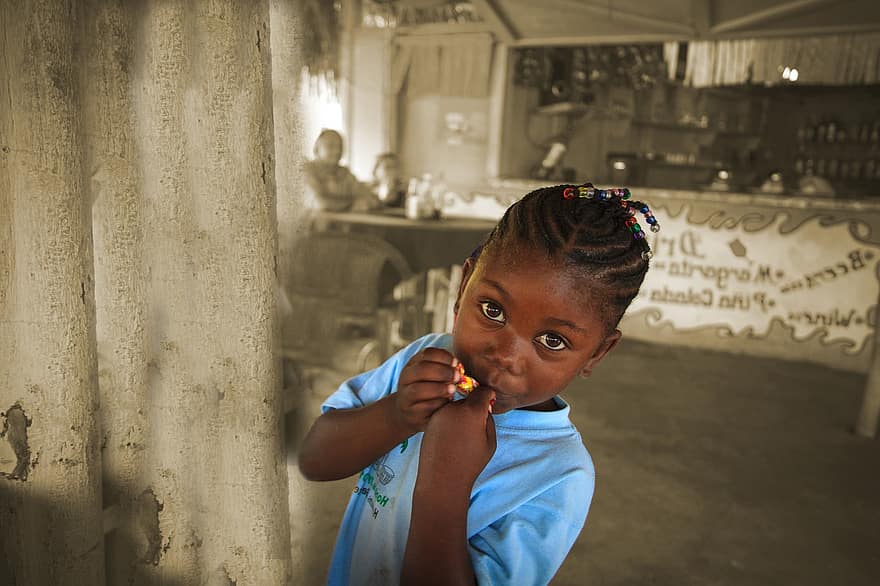 mergina, vaikas, portretas, jauni, vaikystėje, gyvenimo būdas, Karibų jūros regione