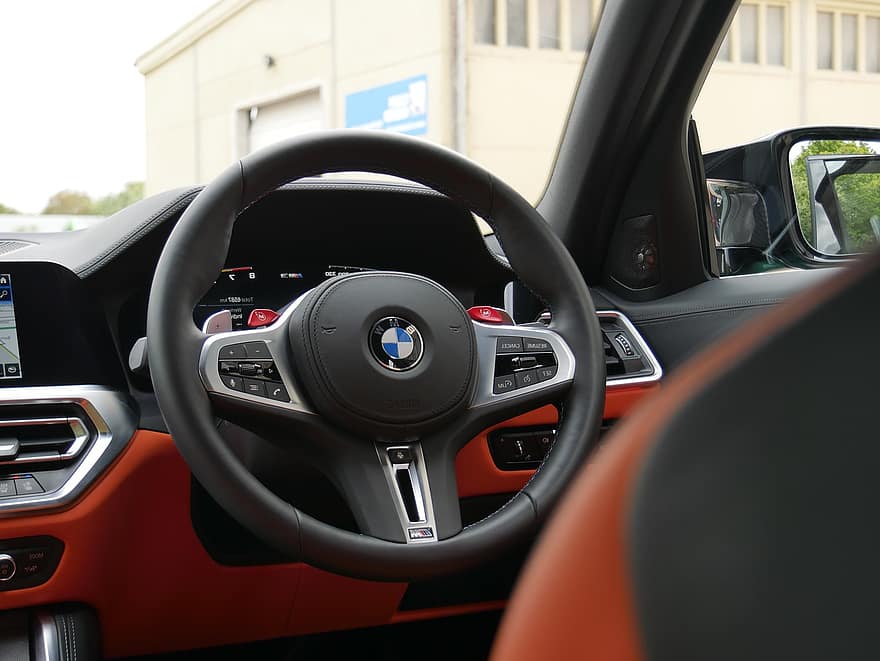 BMW, coche deportivo, volante, automóvil, coche, vehículo