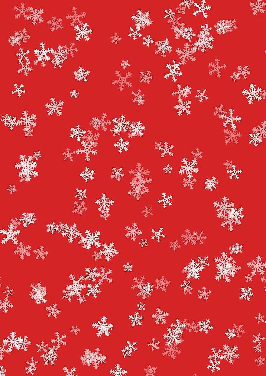 шаблон, зима, Коледа, празник, сняг, блясък, снежинка, заден план, карта, червен, бял
