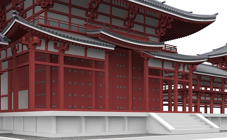 byōdō-in, 우지, 일본, 건축물, 건물, 교회에, 관심있는 곳, 역사적으로, 관광객, 끌어 당김, 경계표