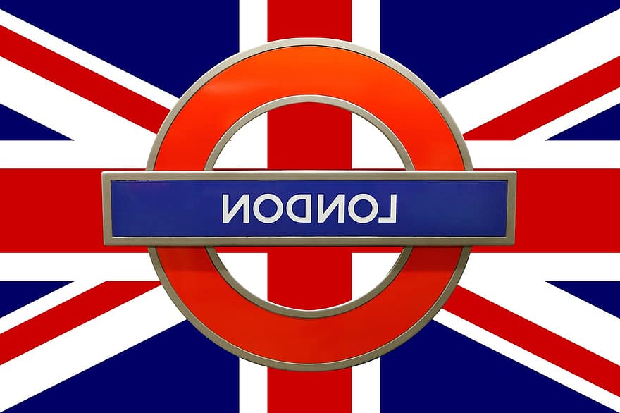 Λονδίνο, Βρετανία, Αγγλία, κεφάλαιο, αγγλική σημαία, Ηνωμένο Βασίλειο, πόλη