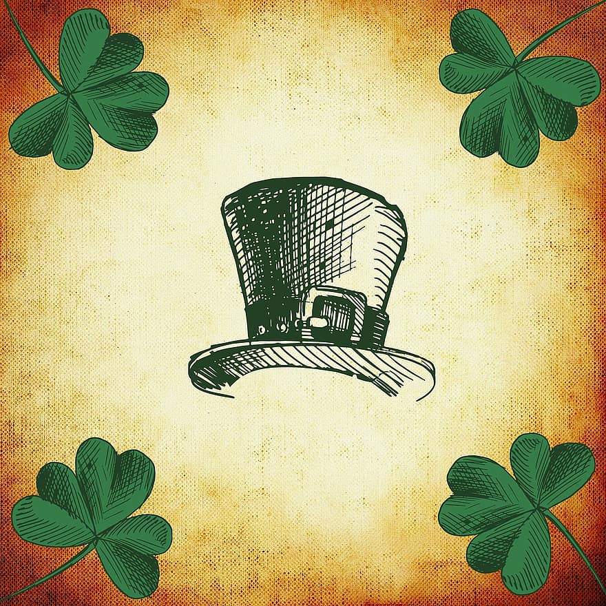 irlandesa, Día de San Patricio, Irlanda, trébol de cuatro hojas, suerte, amuleto de la suerte