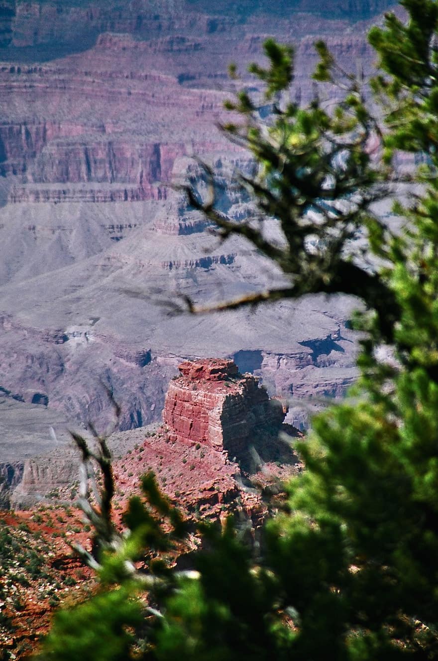 Grand Canyon, klippor, arizona, landskap, nationalpark, erosion, vildmark, dal, naturskön, öken-, sandsten