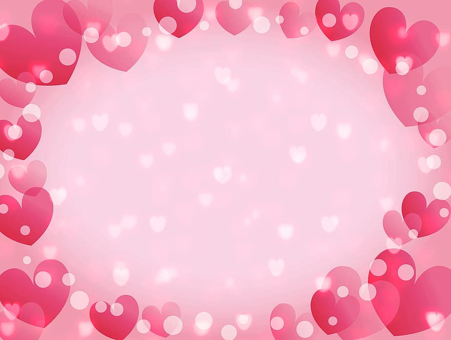 Валентин фон, сърца, боке, розов, сърце, обичам, романтика, романтичен, Свети Валентин, символ, червен