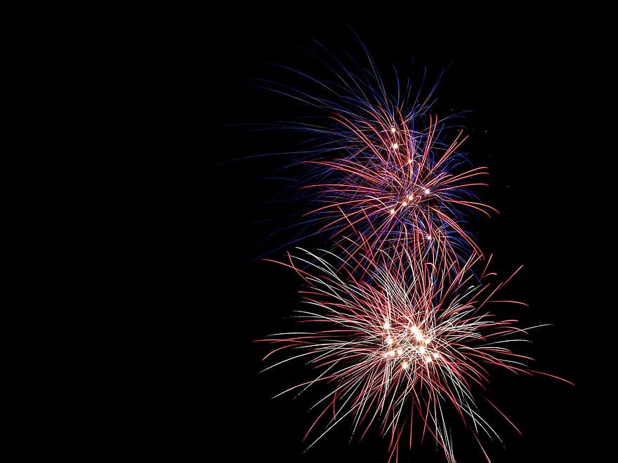 vuurwerk, explosie, vermaak, knal, feest, vuurwerk nacht, exploderende, nacht, viering, brand, natuurlijk fenomeen