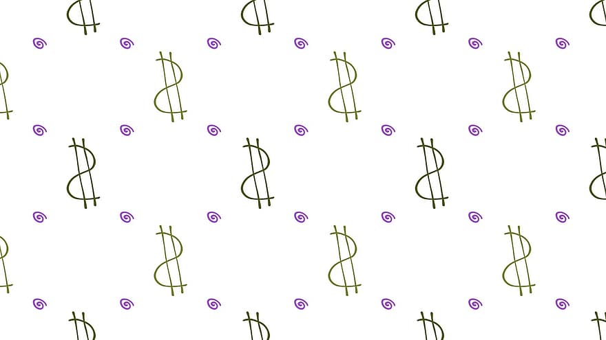 Dollar Signs, Money, Swirl, Pattern, Scrapbook, Digital Scrapbooking, Wallpaper