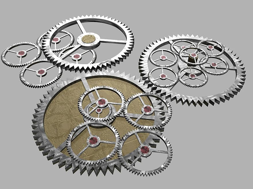 hjul, tannhjul, maskin, mekanisk, mekanisme, maskineri, prosjektering, metall, stål, teknisk, grått metall