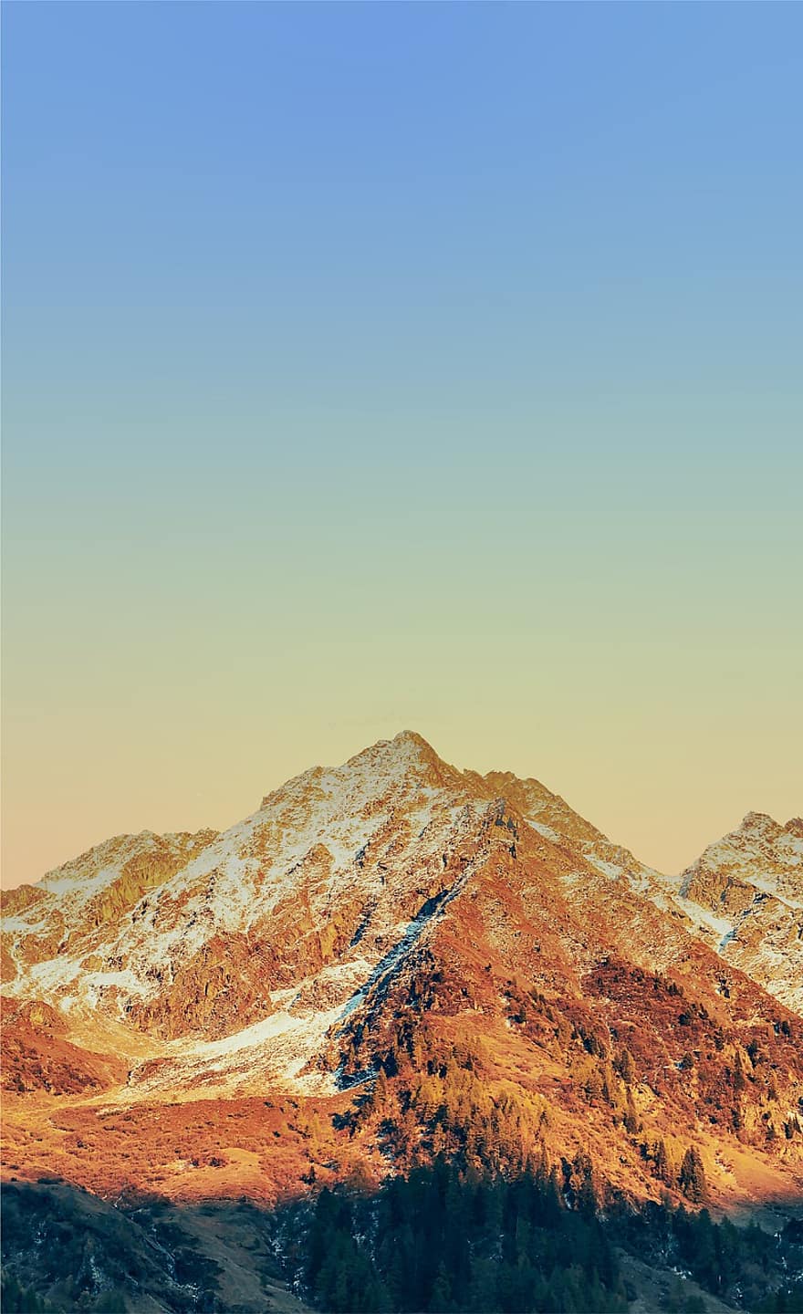 muntanyes, pic, cel, naturalesa, fons de pantalla