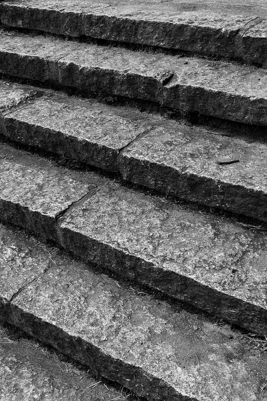 계단, 콘크리트, 시멘트, 걸음