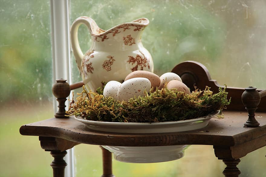 пасхальный стол, пасхальные яйца, Пасха, пасхальный декор, пасхальное украшение