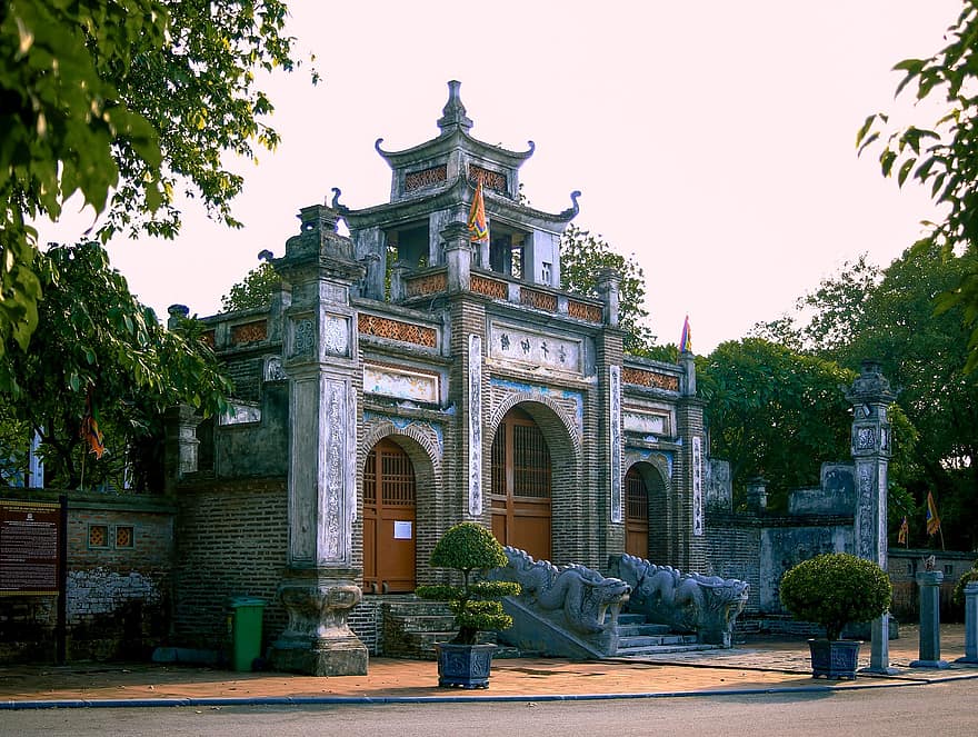 hanoi vietnam, tempel, landskab, Kong An Duong Vuong, landskabet, årgang