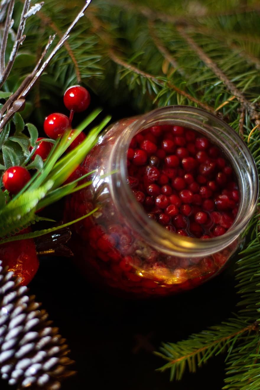 Cranberries, Recipe, Jar, Dessert, Jam, Drink, Vitamins, Lingonberry, Berry, Rustic, Folk