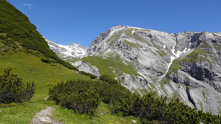 krajobraz górski, wędrówki, ul, Gallen, alpejski