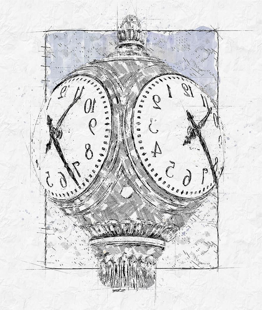 часовник, стечение, централна гара, Ню Йорк, Манхатън, път, циферблат, САЩ, информация, стар, древен