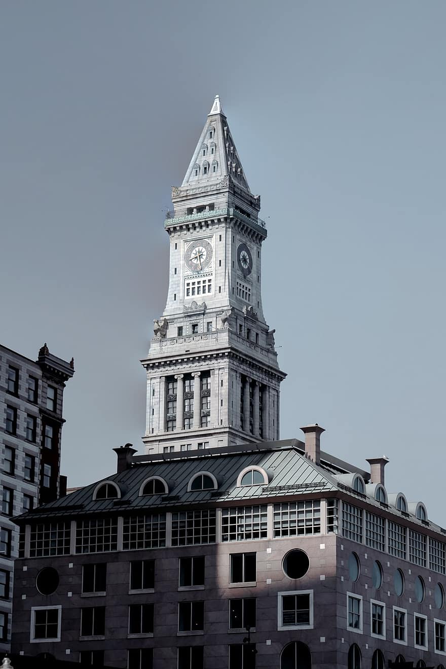 pasūtījuma mājas tornis, Boston, arhitektūra, massachusetts, orientieris, pulksteņa tornis, pilsētas, centrs