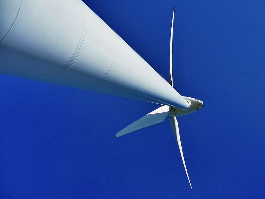 Turbin angin, kekuasaan, generasi, angin, energi, terbarukan, kincir angin, biru, bahan bakar dan pembangkit listrik, generator, baling-baling