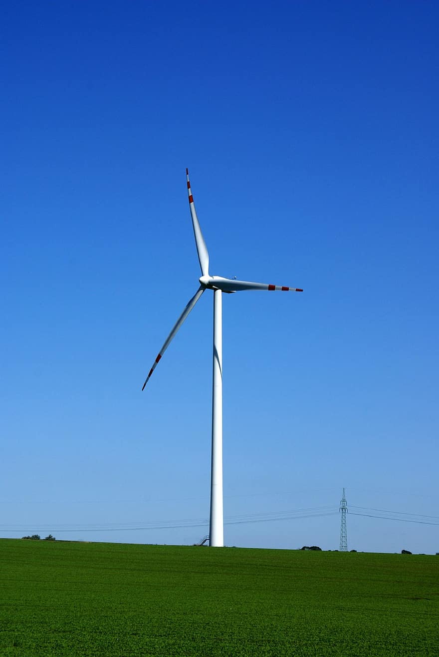 windmolen, macht, energie, veld-