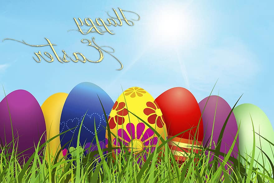 påsk, påskägg, glad, ägg, målad, färgrik, dekoration, godis, utsökt, choklad, ljuv