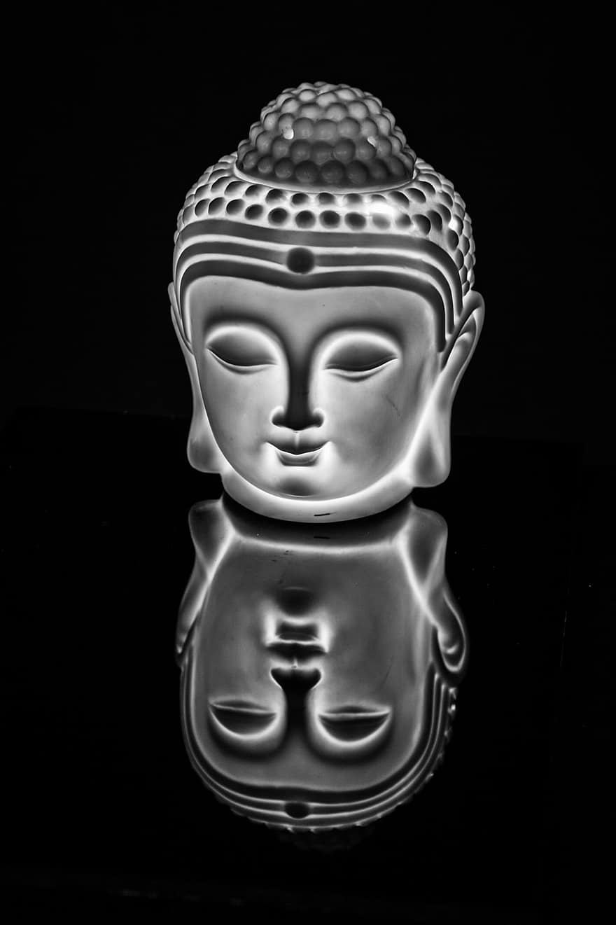 Buddha, keramický, buddhismus, náboženství, postava, sochařství