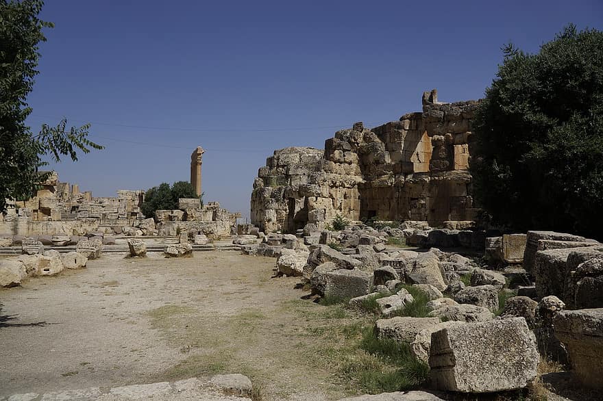 Baalbek, rauniot, arkkitehtuuri, roomalainen, museo, Libanon, antiikki-