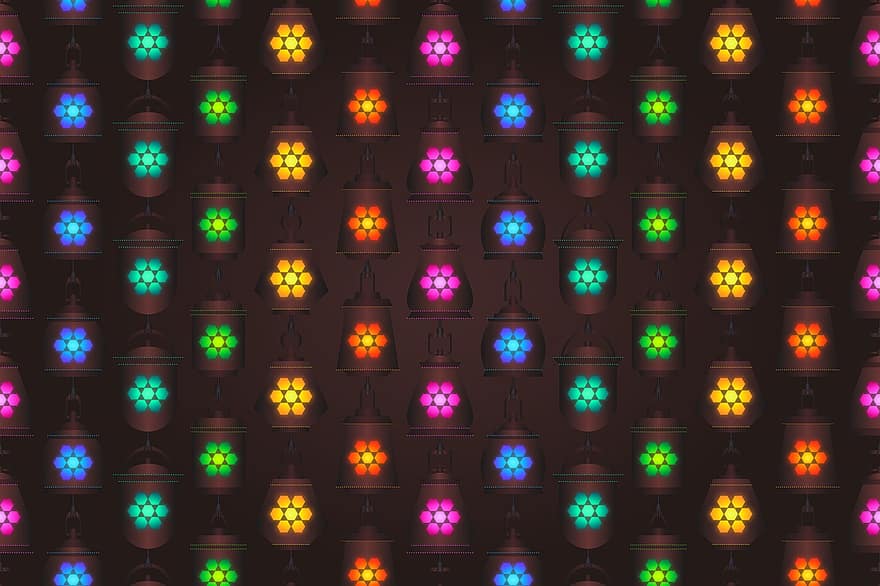 Lanterns, Background, Lamps, Light, Colorful