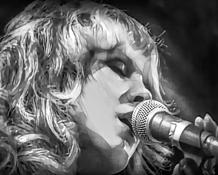 Stevie Nicks, Mellas, Stevie, Fleetwood Mac, rock and roll, banda, rock, concierto, póster, grunge, pluma y tinta