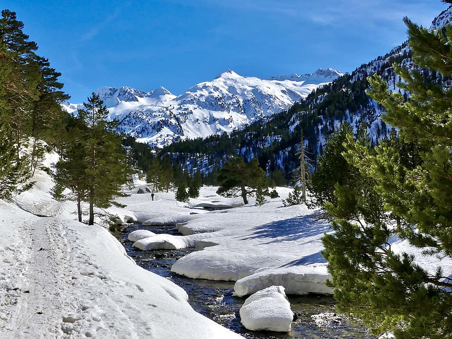 inverno, natureza, temporada, ao ar livre, viagem, exploração, paysage, montanha, cimeira, caminhada, neve
