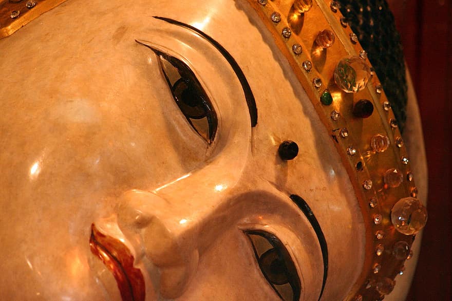 patung, Budha, menghadapi, meditasi, seni, shanghai, Cina, museum, karya seni, sejarah