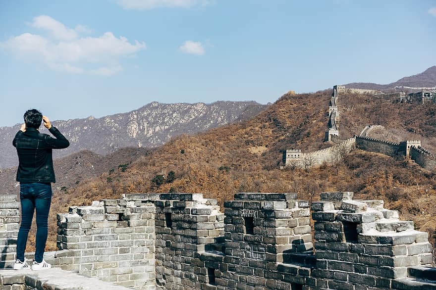 mutianyu, tembok besar Cina, beijing, Cina, Asia, perjalanan, petualangan, mengunjungi, tujuan, menara pengawas, tembok Besar