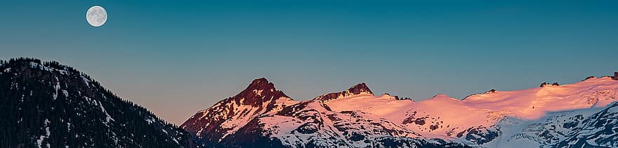 bergen, panorama, sneeuw, bergketen, bergachtig, berglandschap, top, sneeuw bergen, Alpen, alpine, zonsondergang