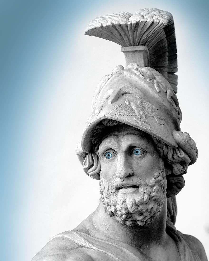 escultura, hombre, ojos azules, Italia, florencia, estatua, gigante, humano, guerrero, piedra, masculino