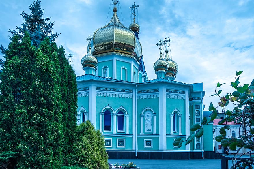 utsikt, Russland, by, tradisjonell, gull, Kristen, historisk, helgen, simeon, kultur, Chelyabinsk