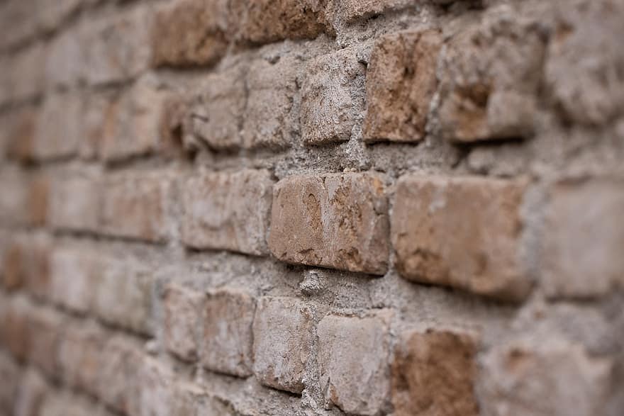 murstein, vegg, gammel, skitten, mønster, bakgrunn, struktur, bygning, abstrakt, fast, hard